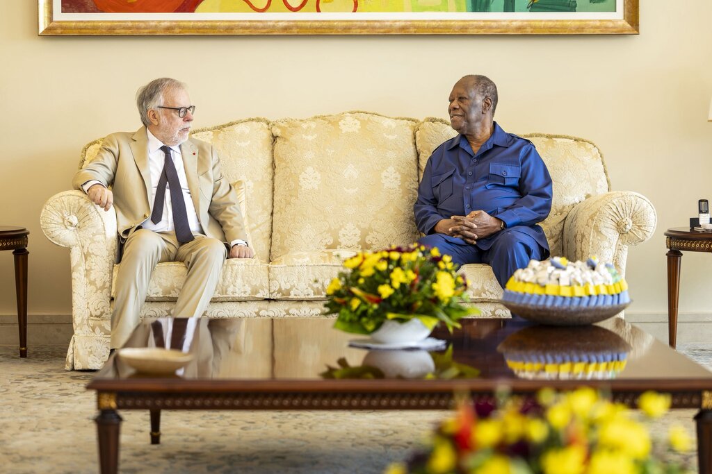 Ad Abidjan, Andrea Riccardi ricevuto dal presidente della Costa d’Avorio, Alassane Ouattara. Al centro dell'incontro i temi della pace e del sostegno alle fasce più fragili della popolazione 